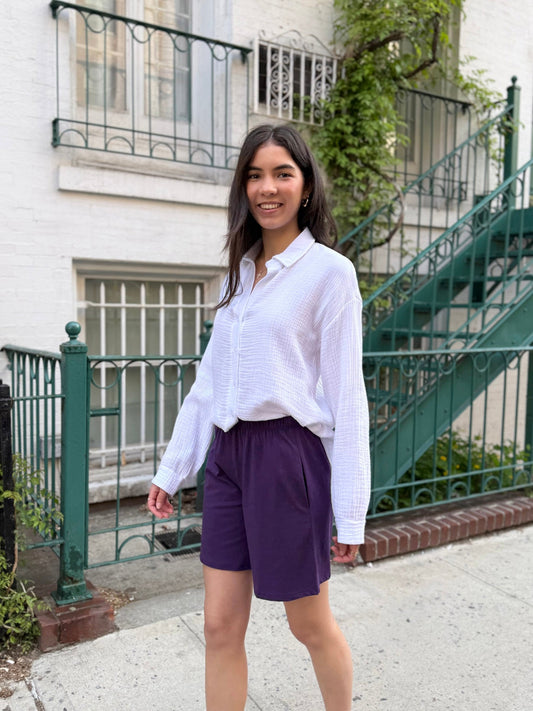 ANDRI jersey shorts in Midnight Dahlia