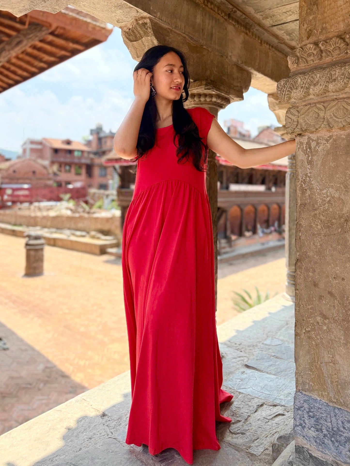 DEBORAH dress in Bright Ruby
