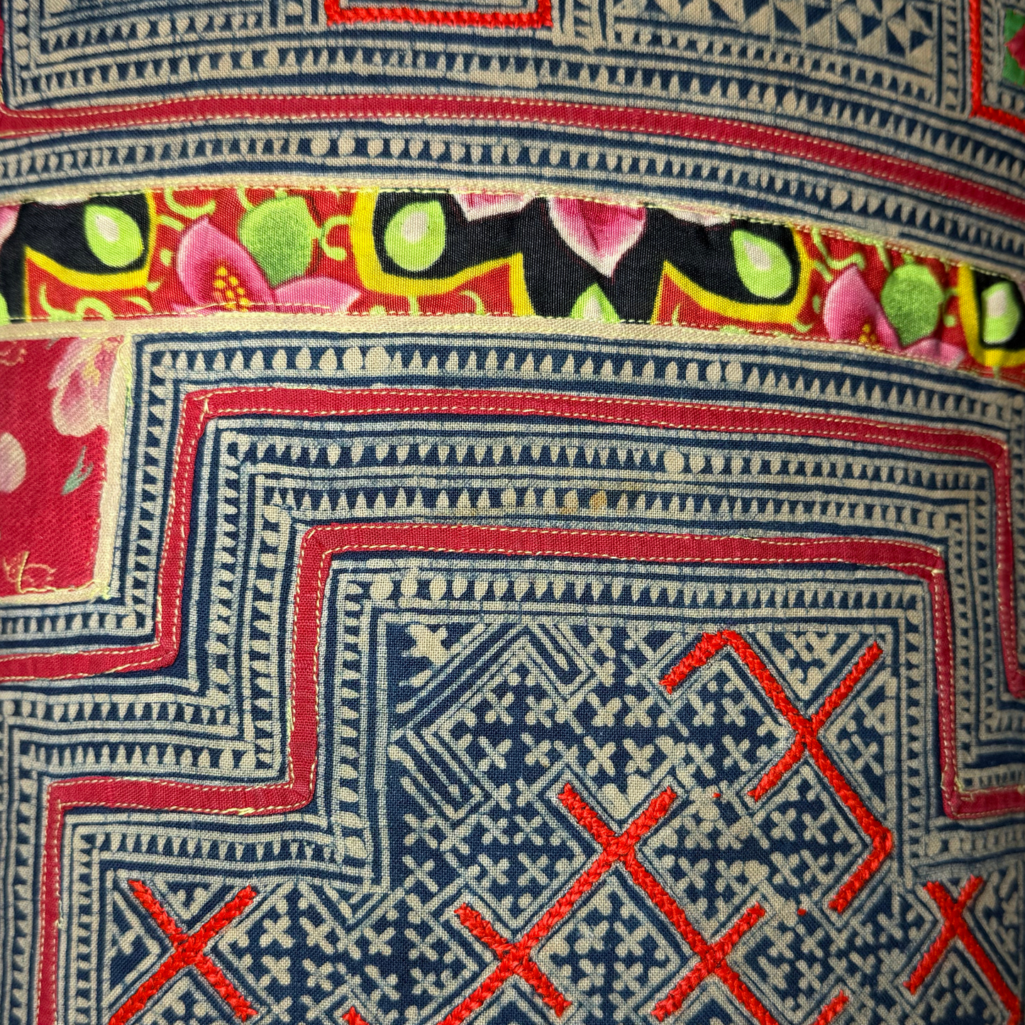 Hmong & Hemp Throw Pillow Cover