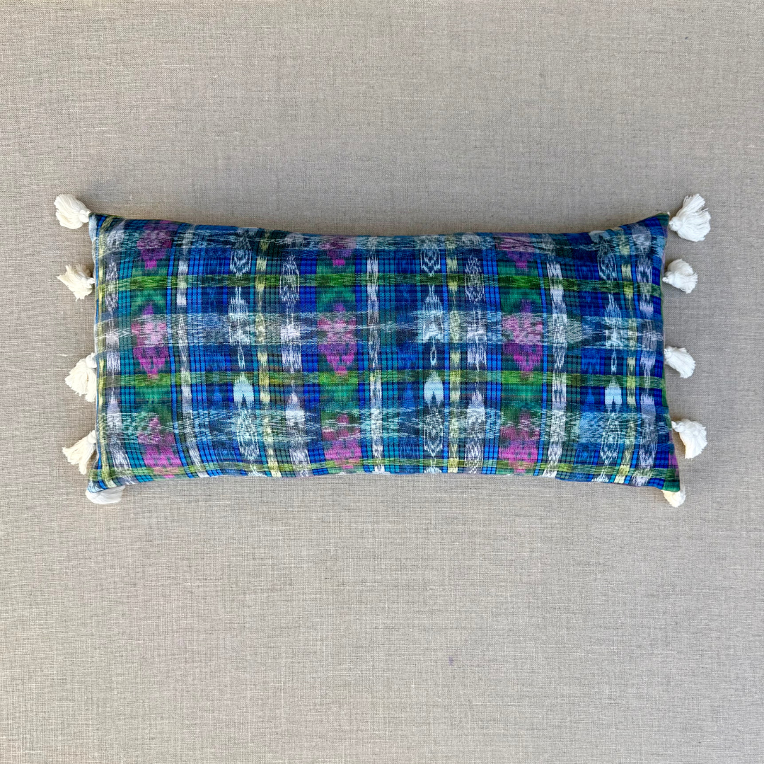 Handwoven Jaspe Colorful Pillow with Insert