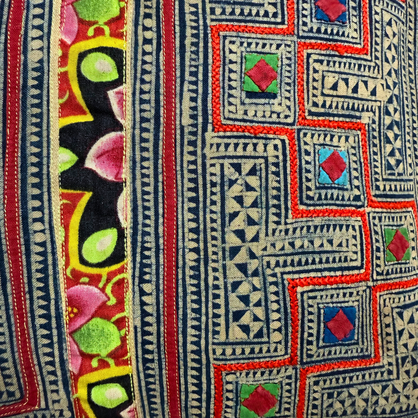 Hmong & Hemp Throw Pillow Cover