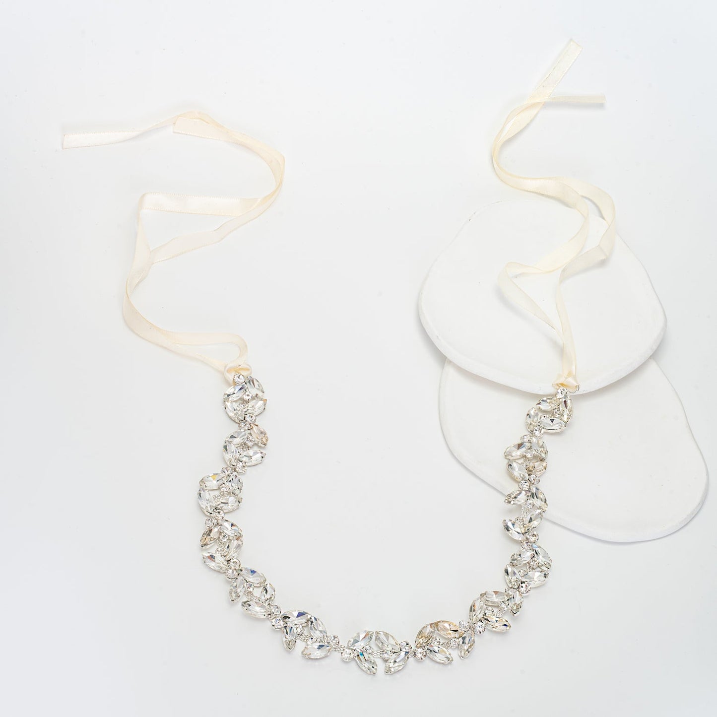 Crystal Serenade Silk Ribbon Headband