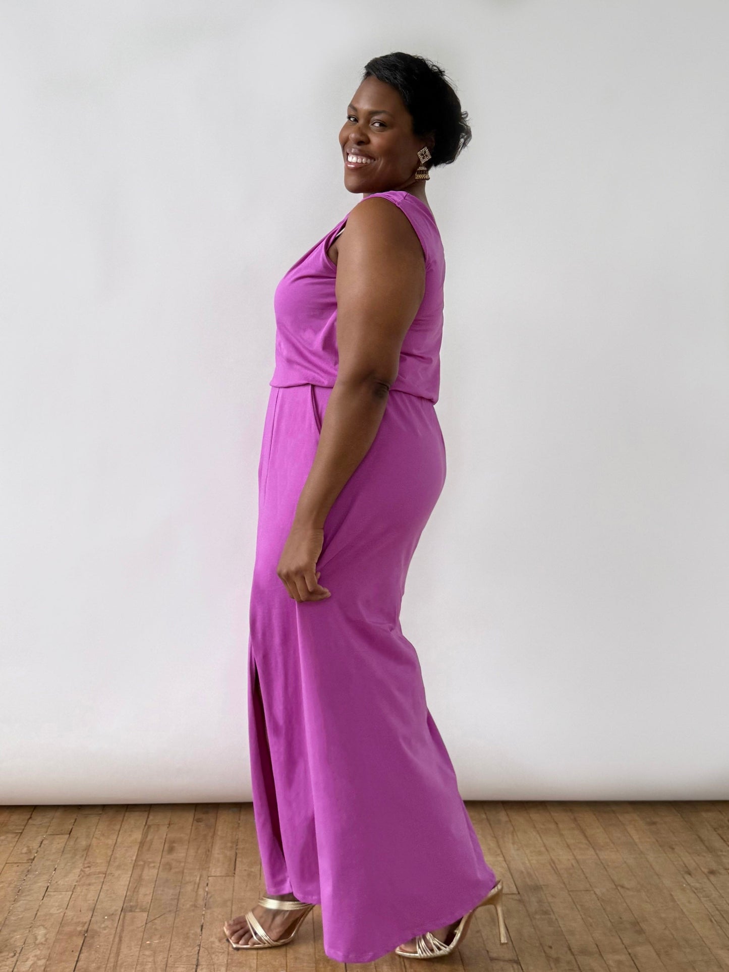 MICHAL dress in Magenta Bloom