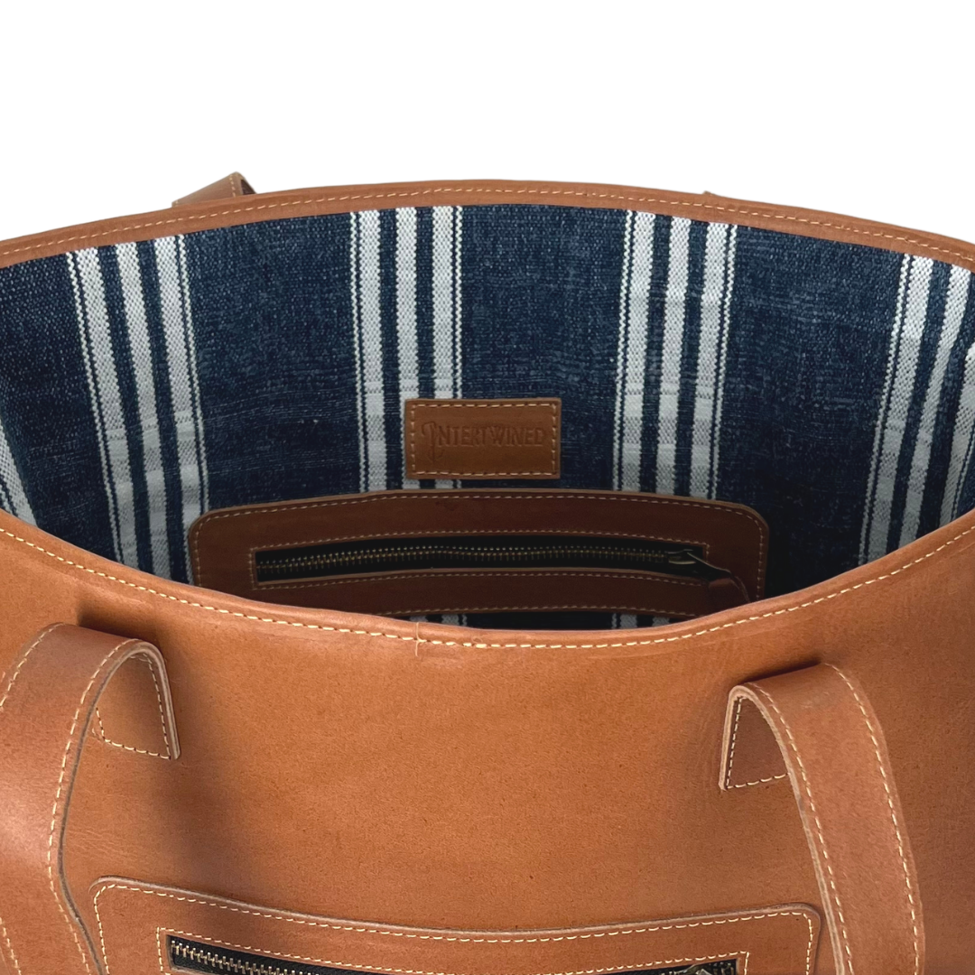 Large Tote with Huipil Accent