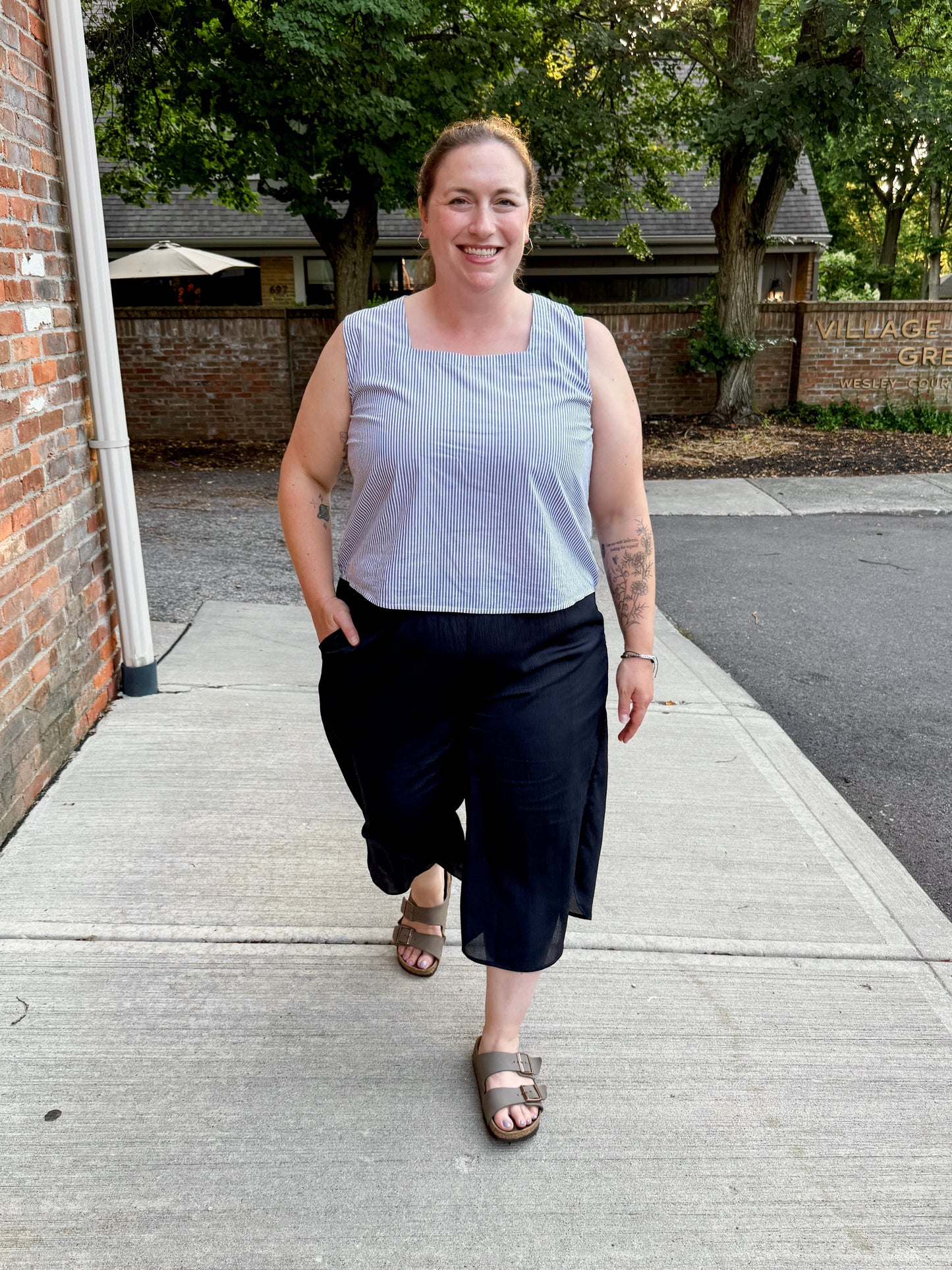 Sleeveless Square Neck Top
