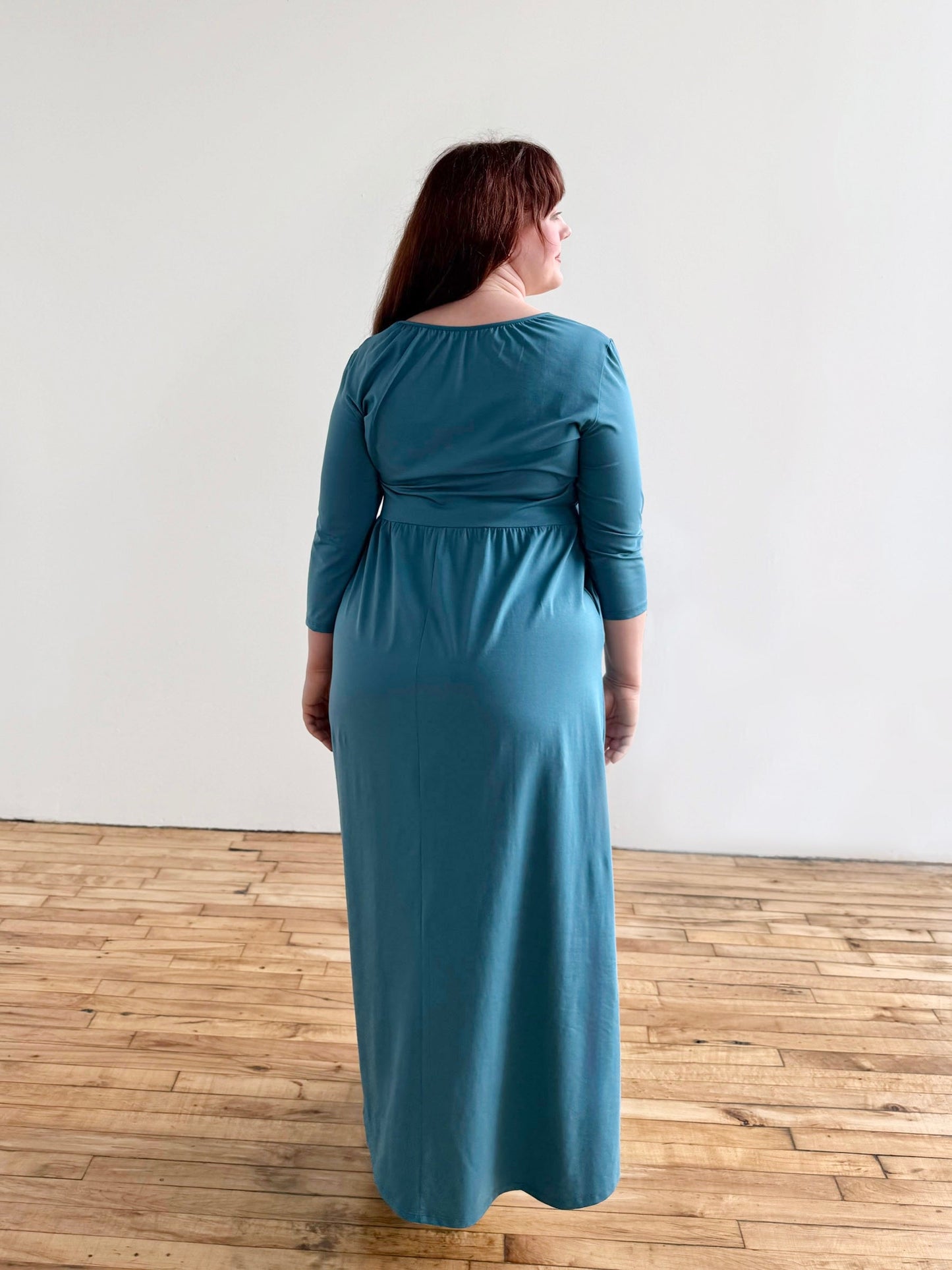 BRIE maxi dress in Peacock Blue