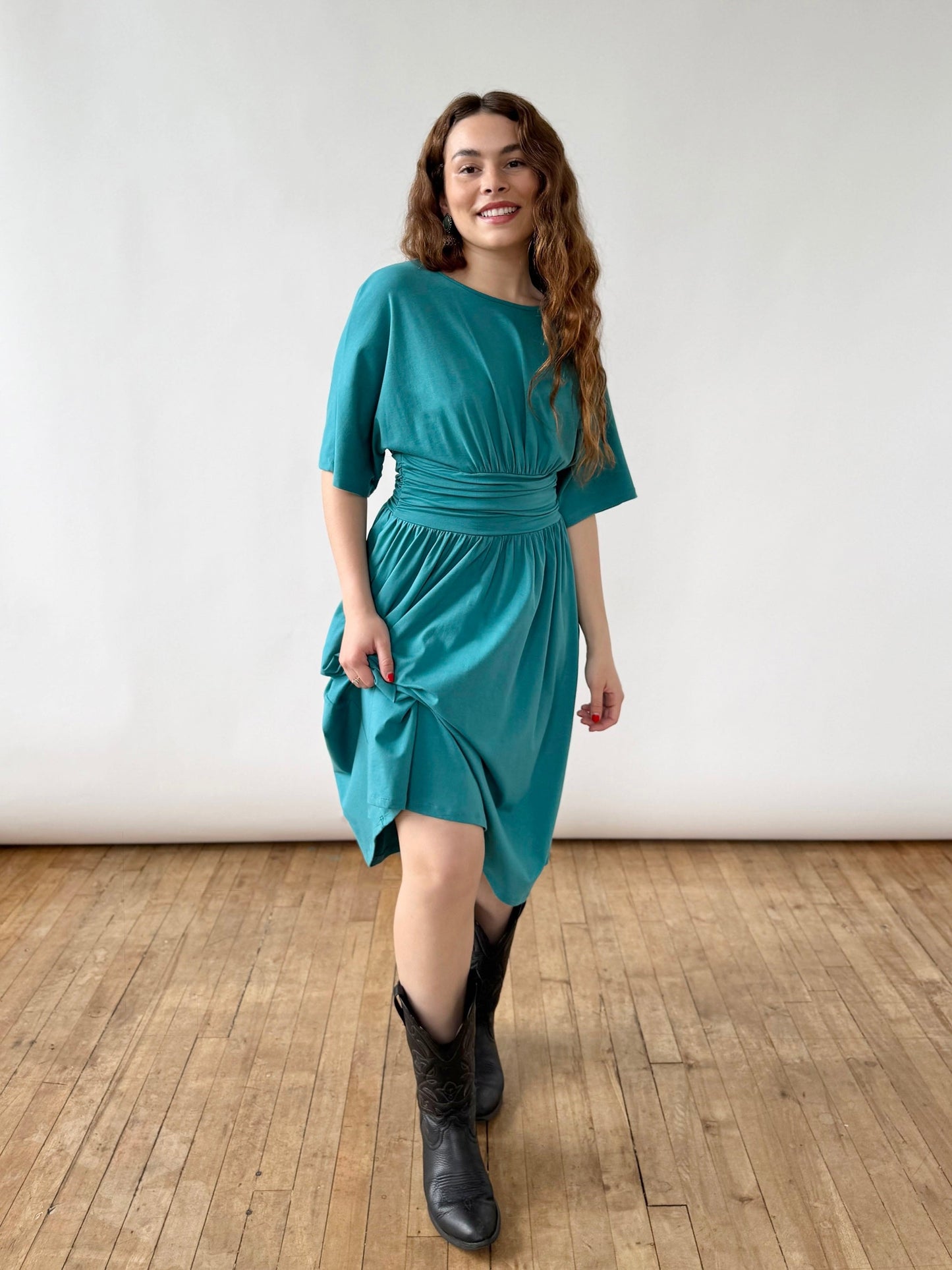 SHEBA dress in Marine Teal