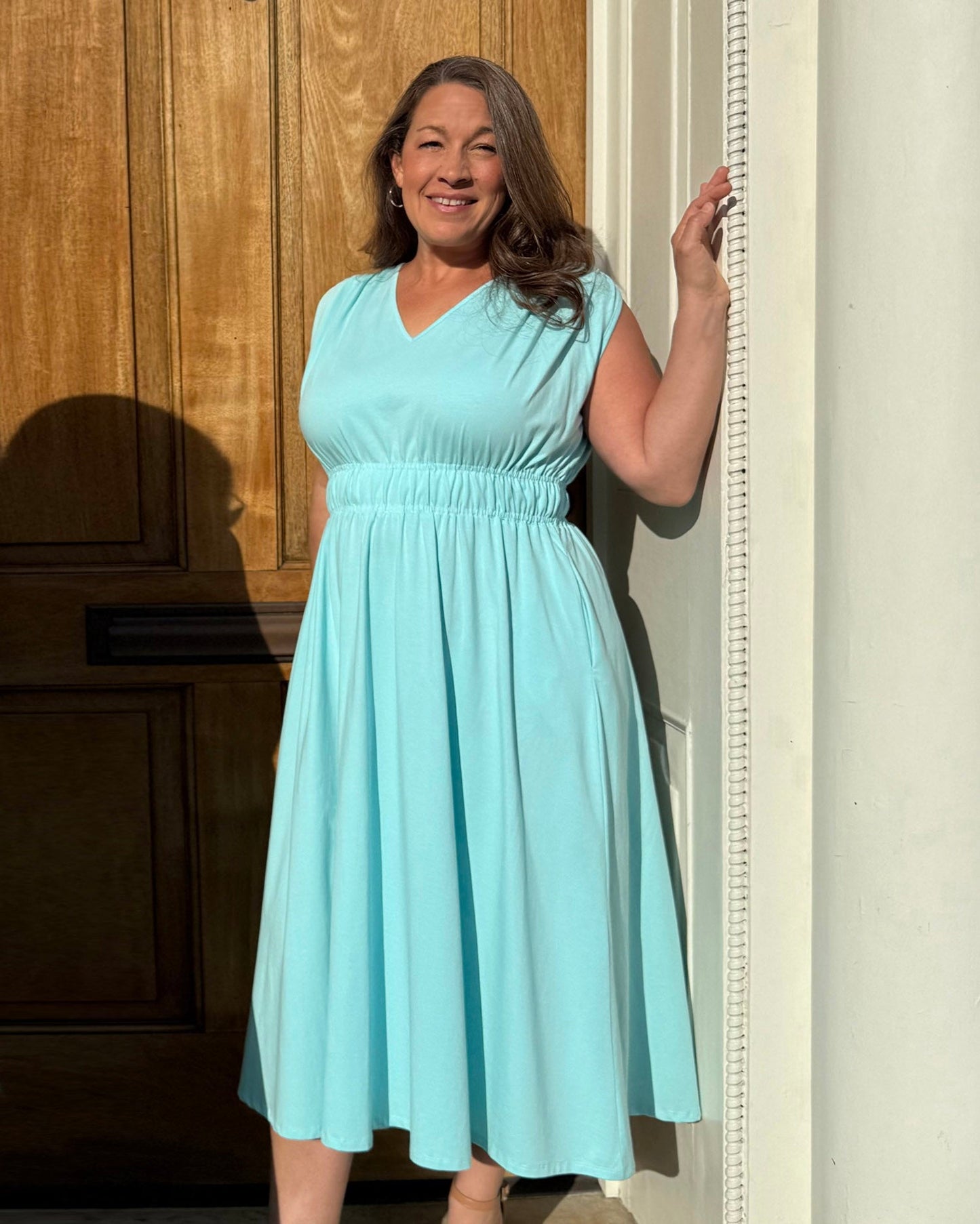 HAMPTON dress in Crisp Aqua