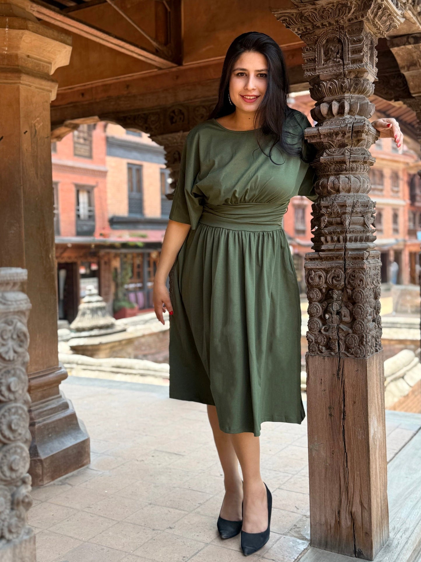 SHEBA dress in Meadow Green