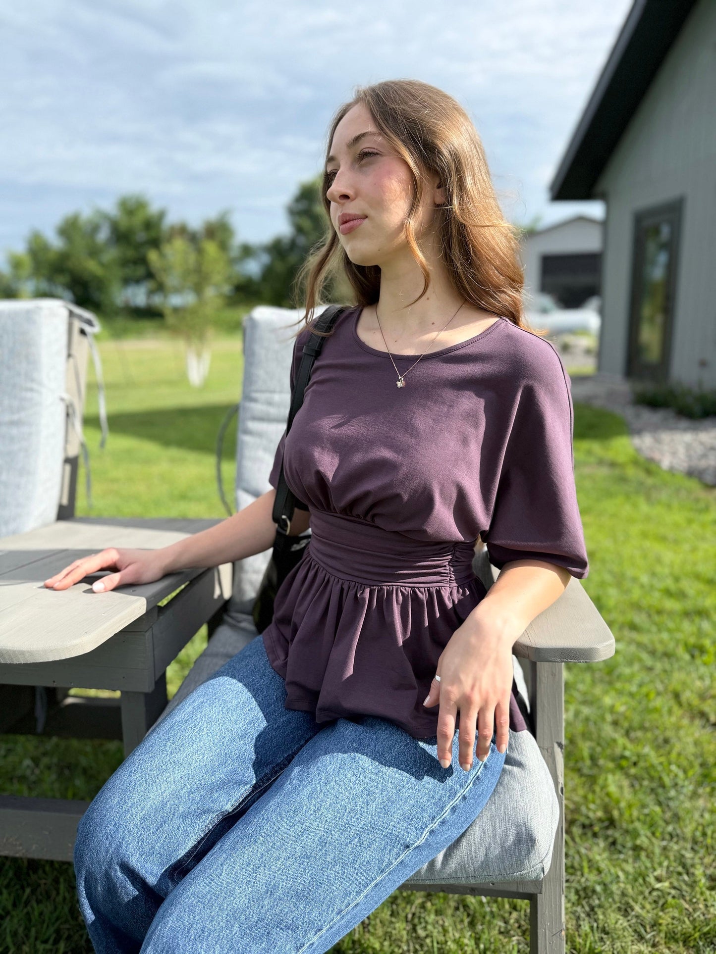 LANDREE top in Plum
