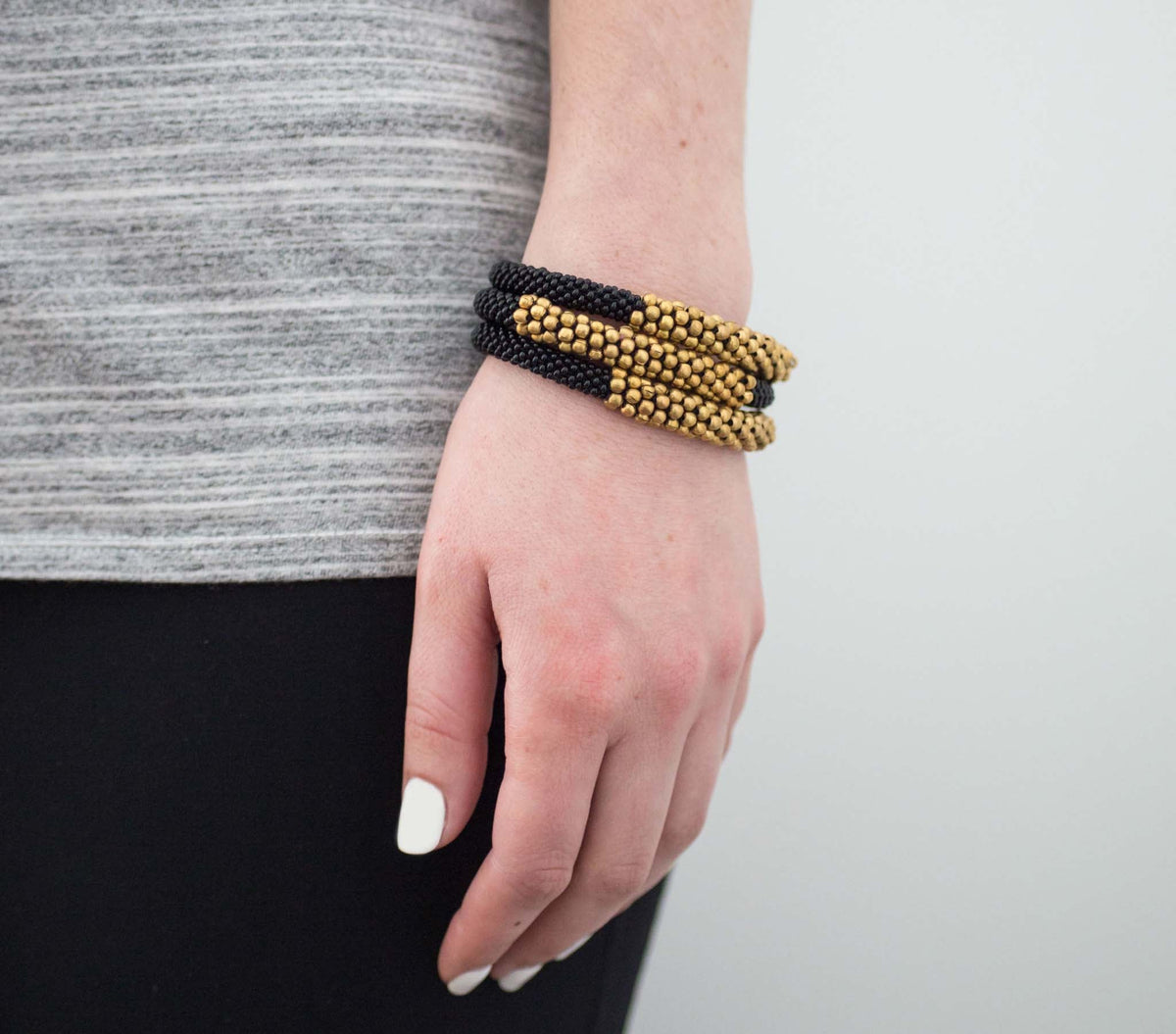 Statement Roll-On® Bracelets - Golden Division Black