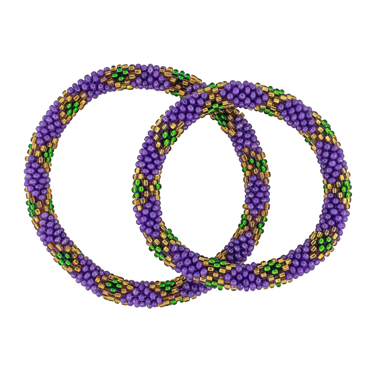 Mommy & Me Roll-On® Bracelets - Mardi Gras