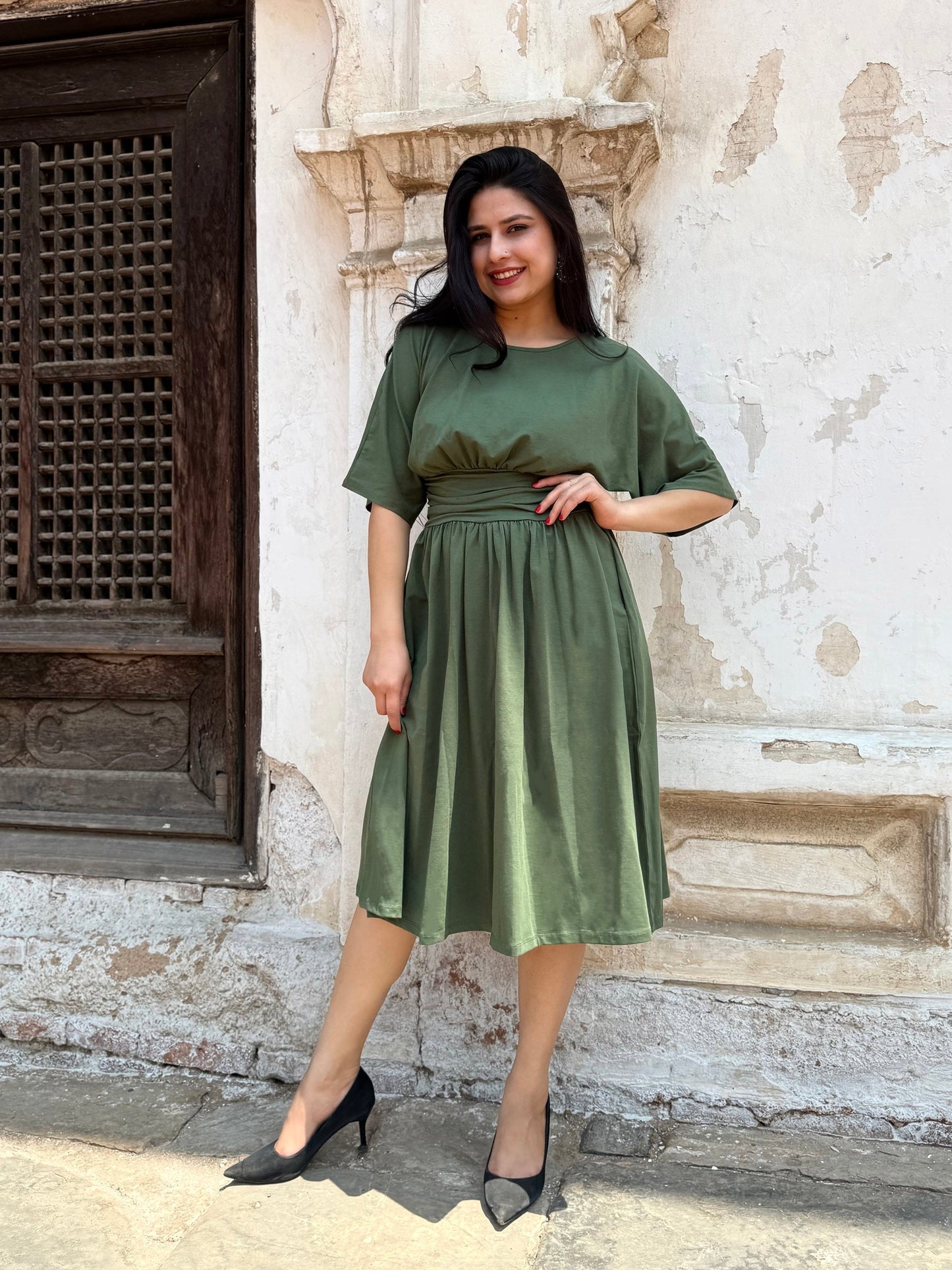SHEBA dress in Meadow Green