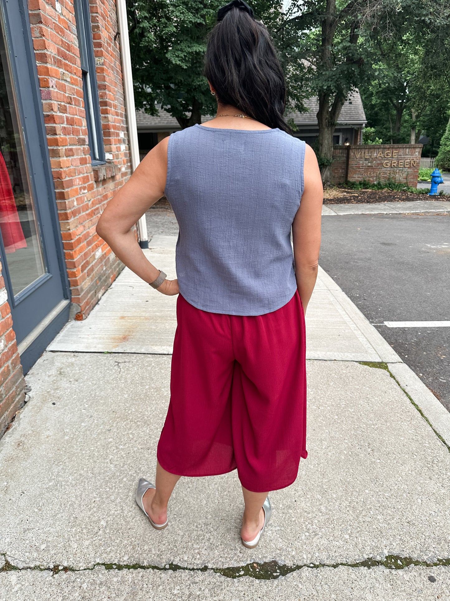 Sleeveless Square Neck Top