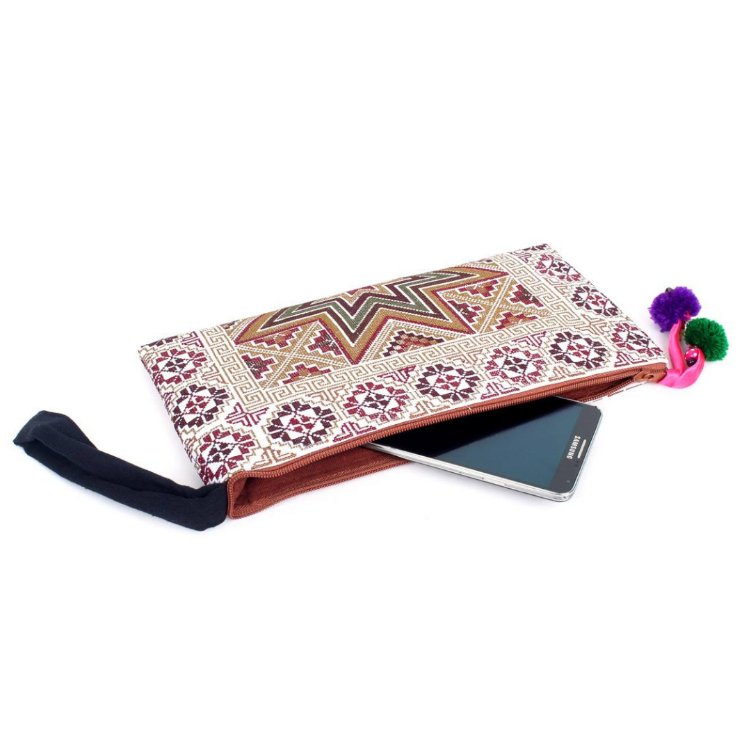 Tahj Embroidered Wristlet - Thailand