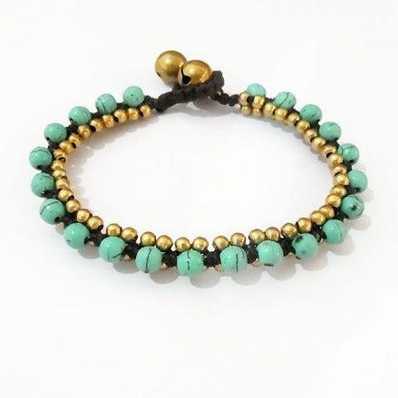 Stackable Bracelet with Brass Beads - Thailand