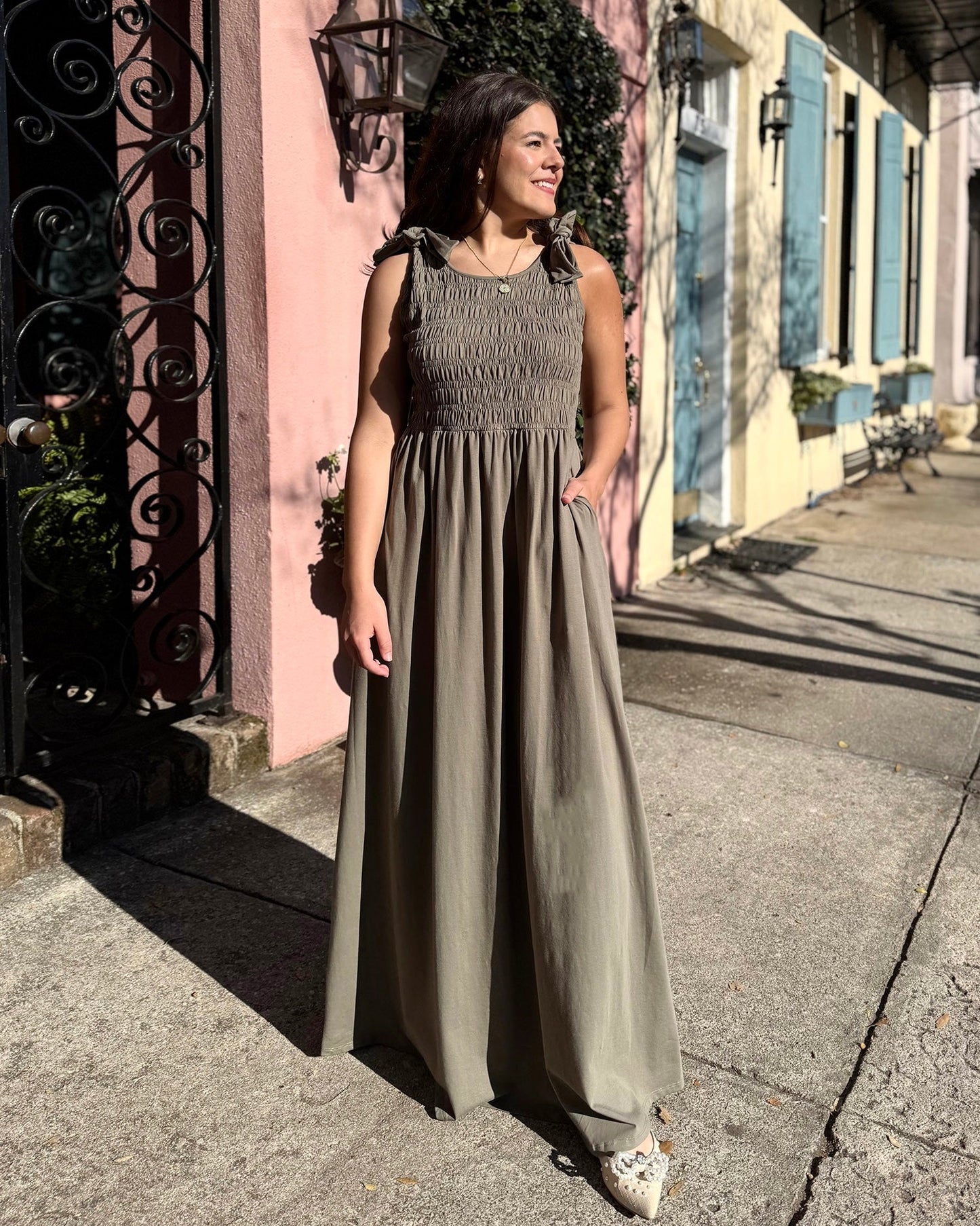 JESSA dress in Silver Sage