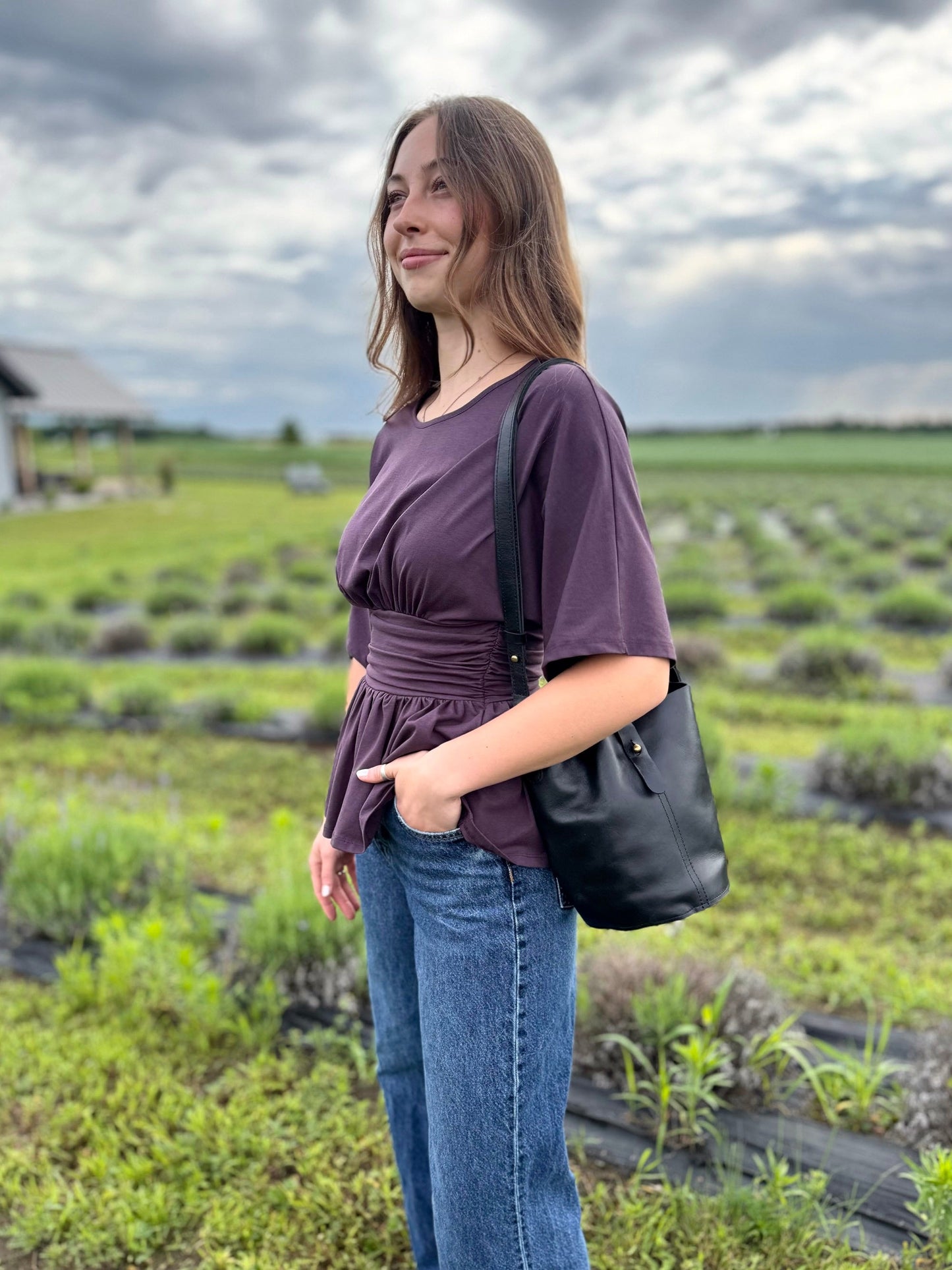 LANDREE top in Plum