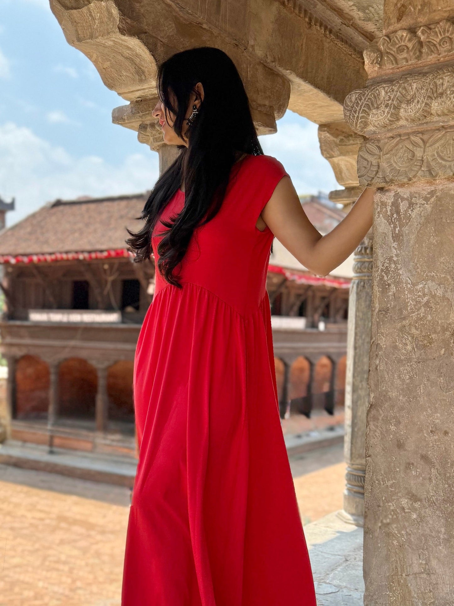 DEBORAH dress in Bright Ruby