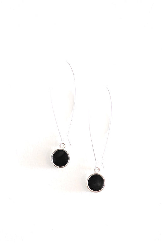 Angie Earrings - Silver Horn