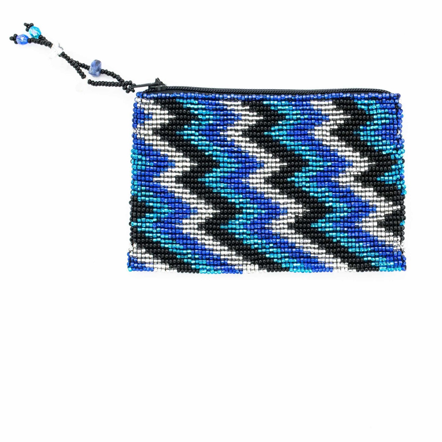 Beaded Seed Bead Geometric Coin Purse - Guatemala