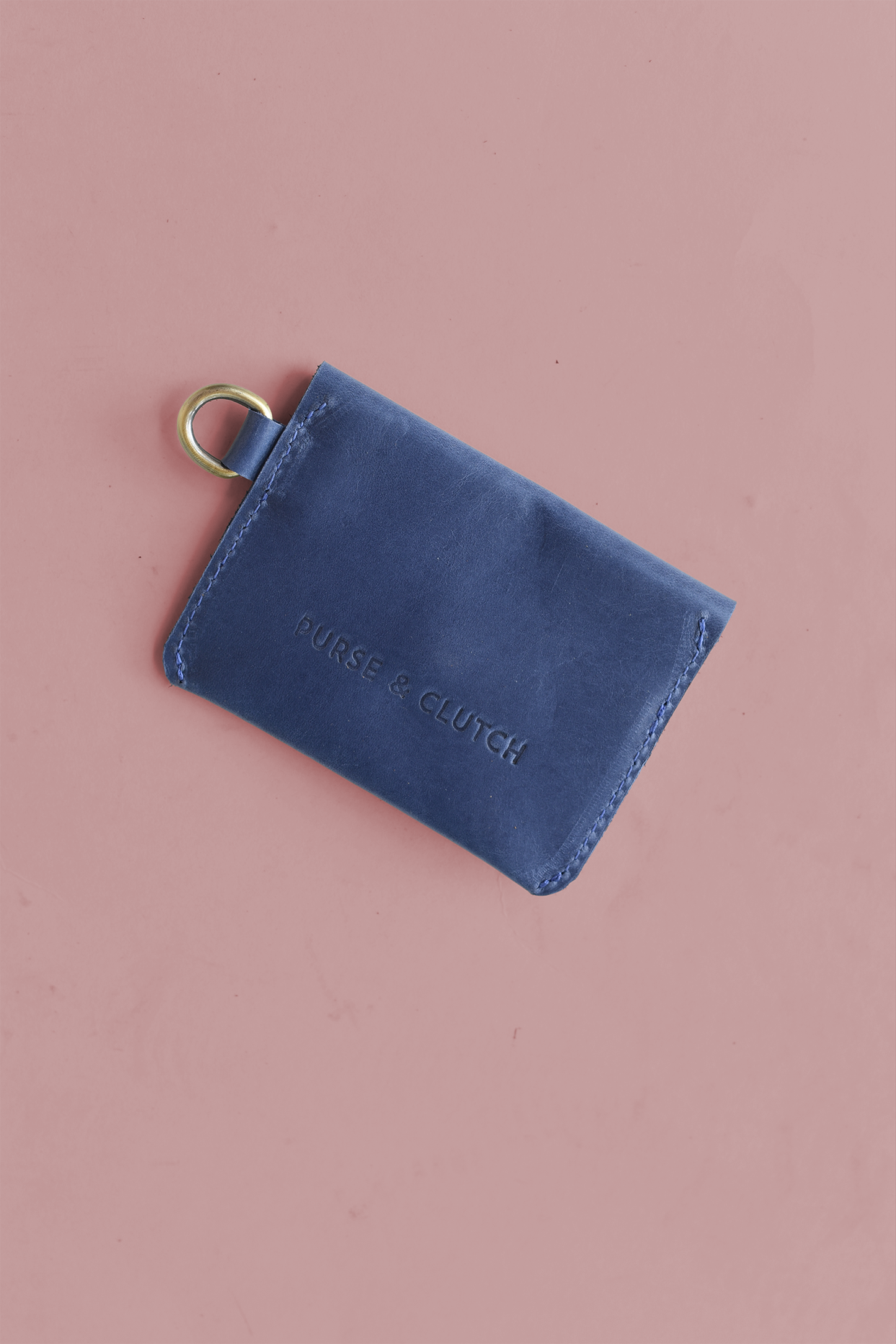 Scalloped Leather Card Carrier
