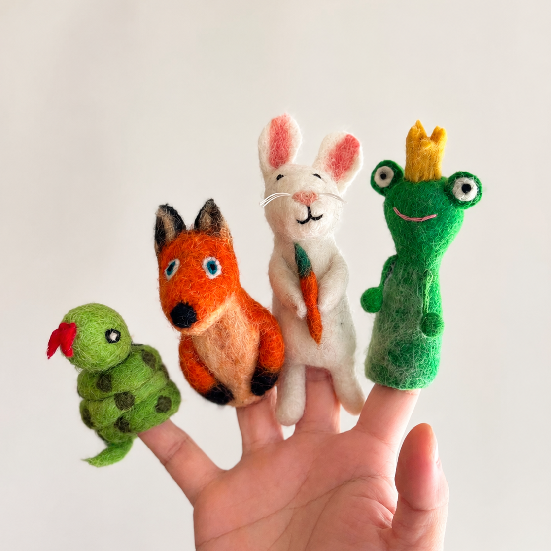 Woodland Animal Finger Puppet Set of 4