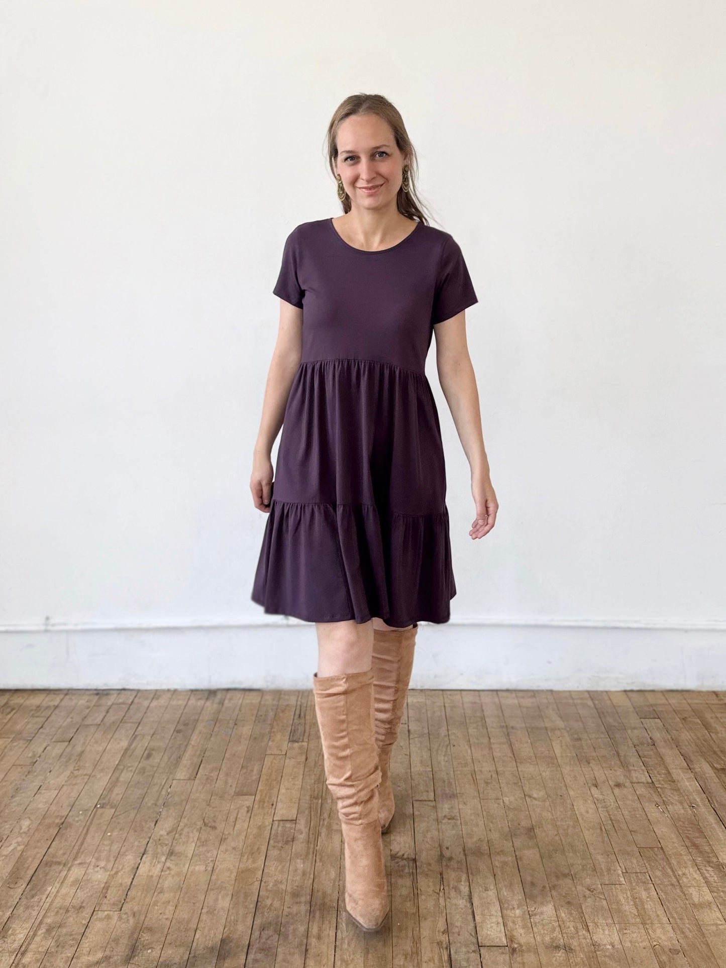 ARIA dress in Plum