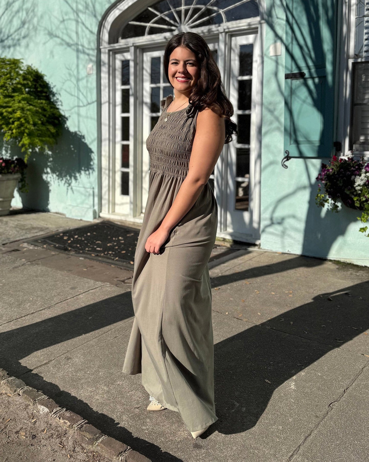 JESSA dress in Silver Sage