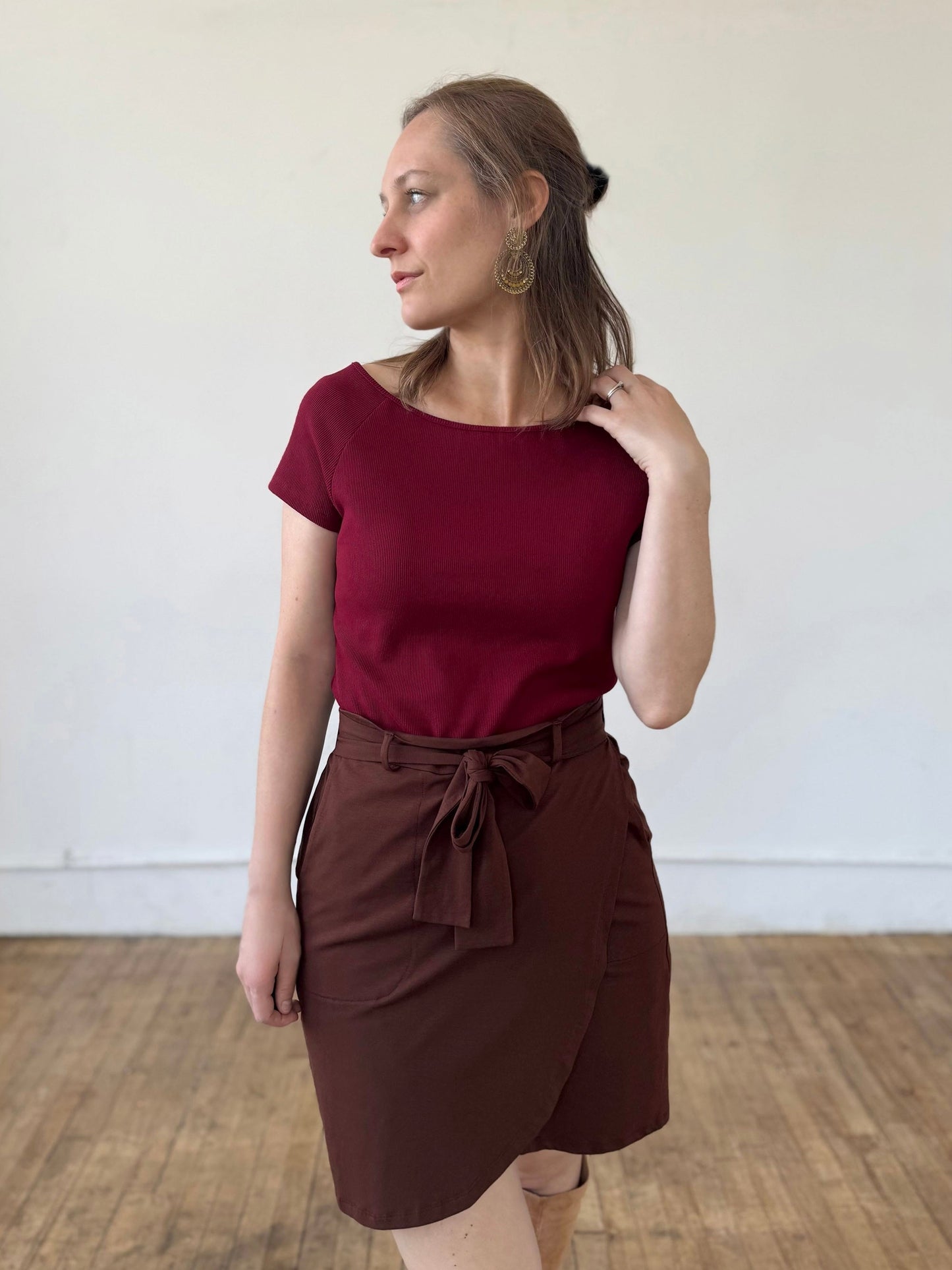 TULIP skirt in Burnt Cedar