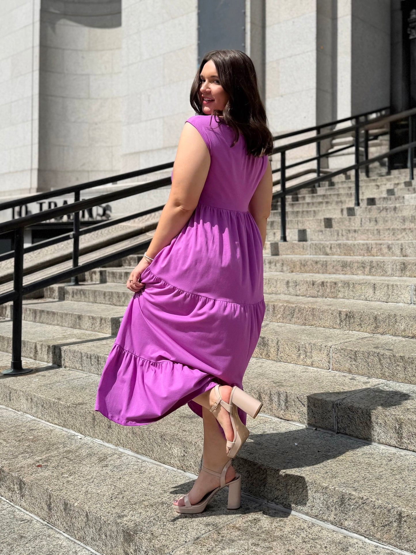 DARCY dress in Magenta Bloom