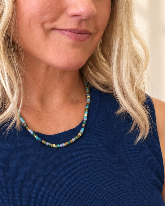 EXCLUSIVE Natural Stone Necklace & Bracelet Set