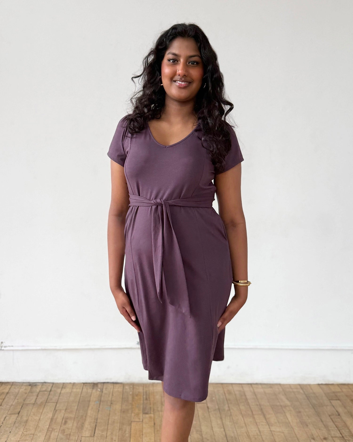 plum dress V Neck Sleeveless Satin Long Train Prom Neck Silhouette Plum Bridesmaid Dress Matte Satin