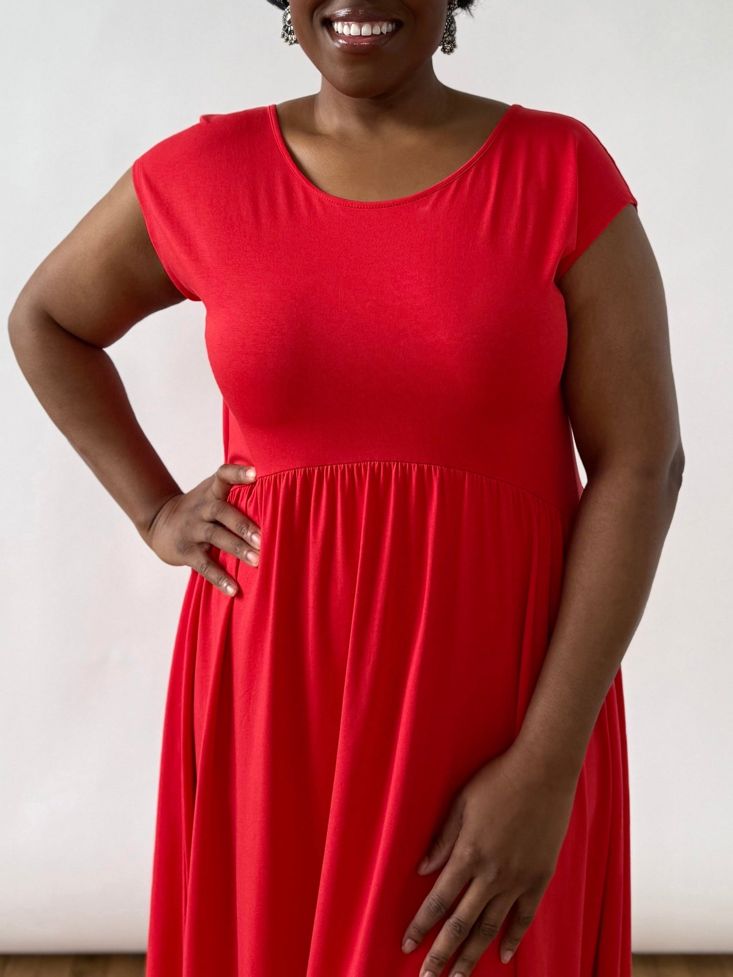 DEBORAH dress in Bright Ruby