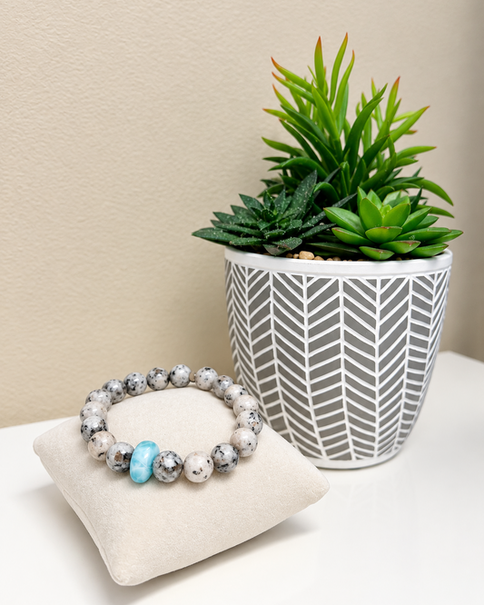 EXCLUSIVE Grey Spotted Jasper Bracelet