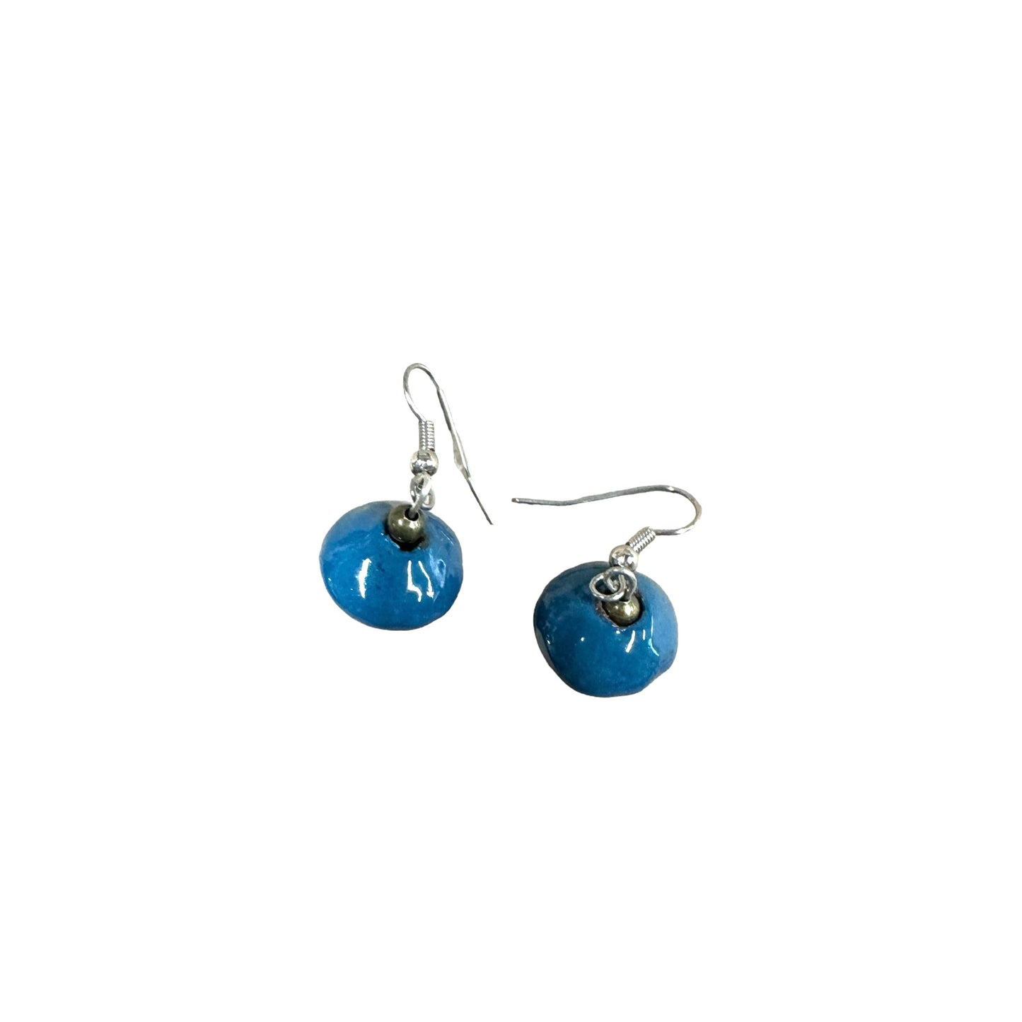 Teal Saucer Earring