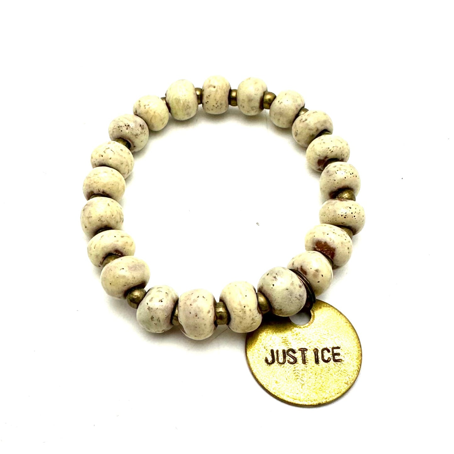 Ceramic Charm Bracelet - Justice