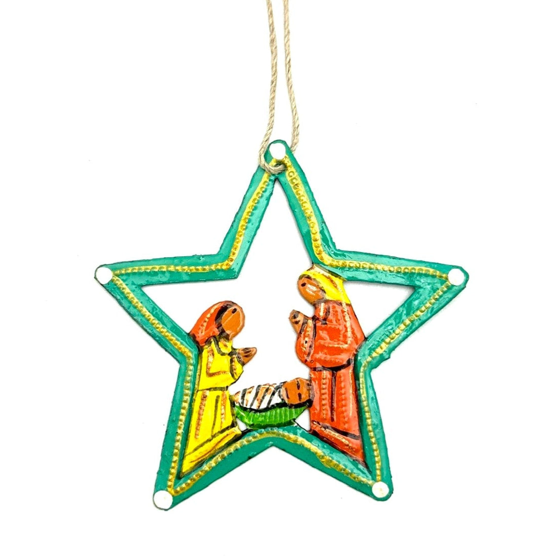 Star Nativity Ornament- Turquoise