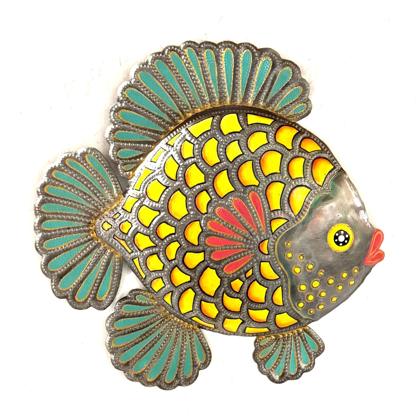 Medium Orilien Fish- Yellow & Blue