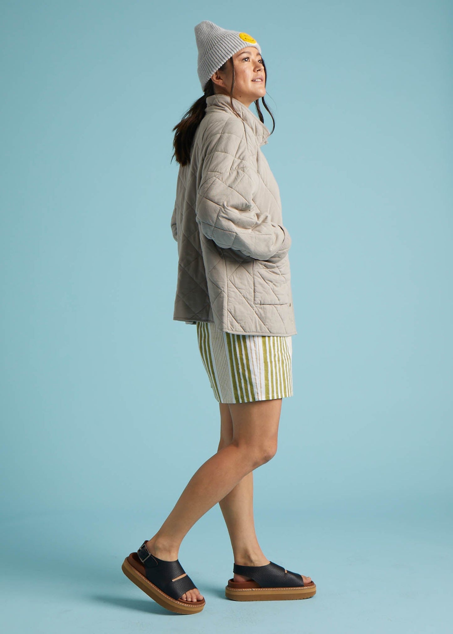 Countryside Quilted Jacket - Pebble - FINAL SALE