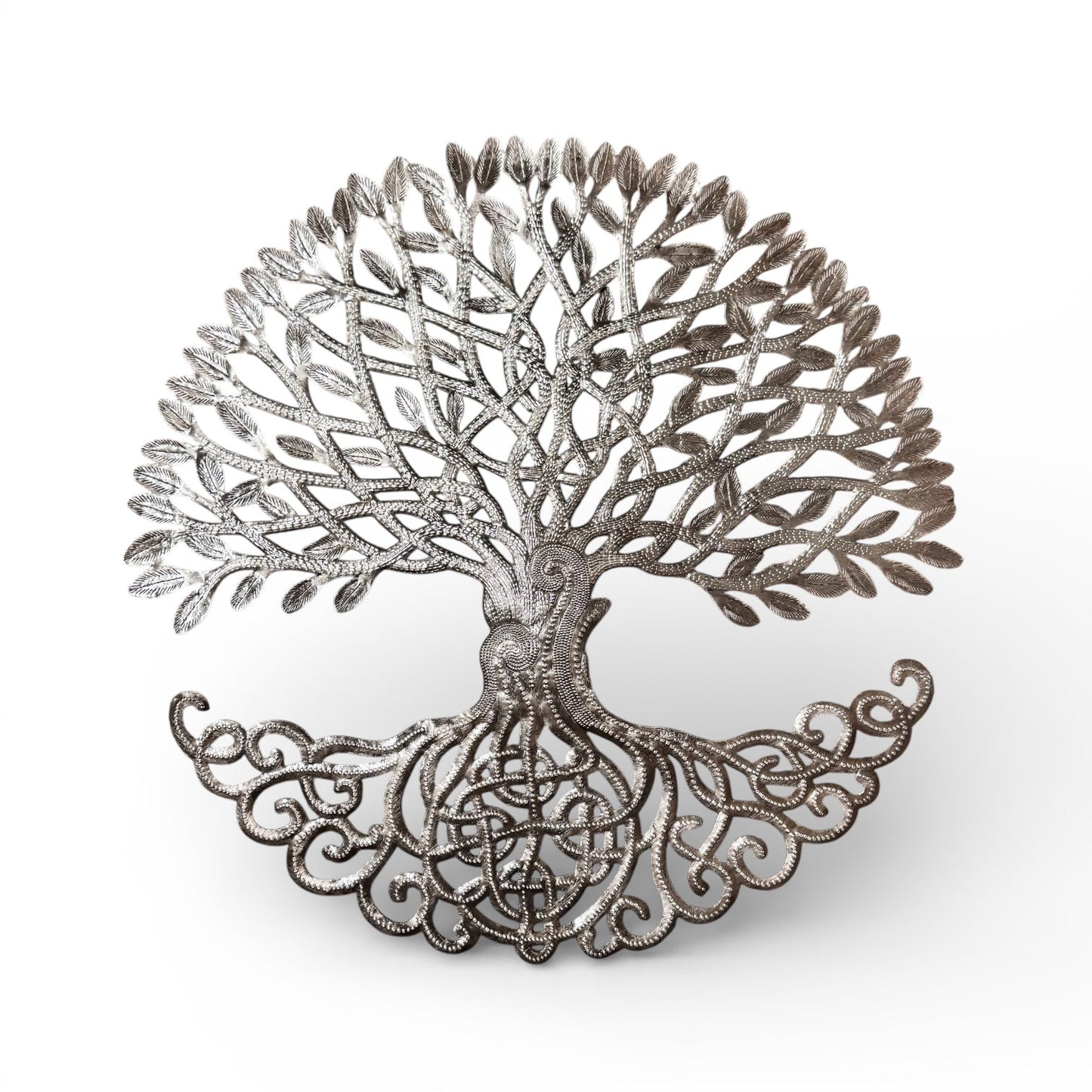 Celtic Roots Tree- Brushed Steel