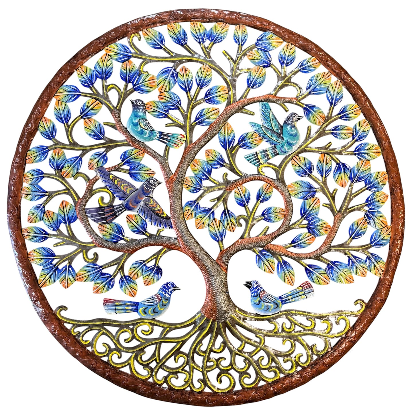 Jumbo Blue and Bronze with Birds