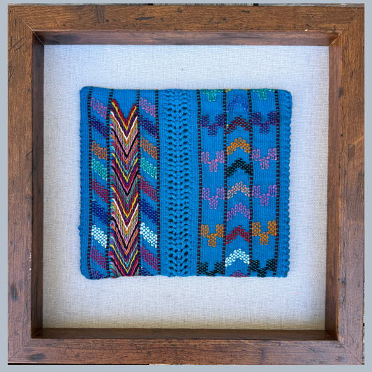 Framed Handwoven Textile (Walnut Frame)