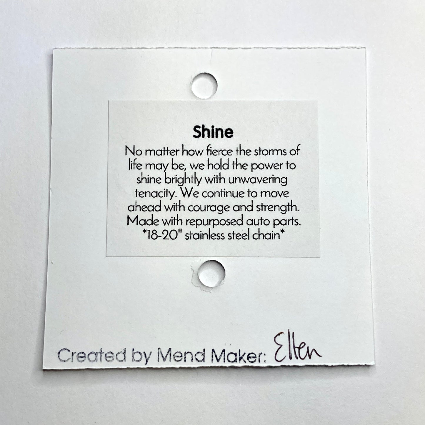 Shine Necklace | Salvaged Copper & Steel Auto Parts | Adjustable Stainless Steel Chain