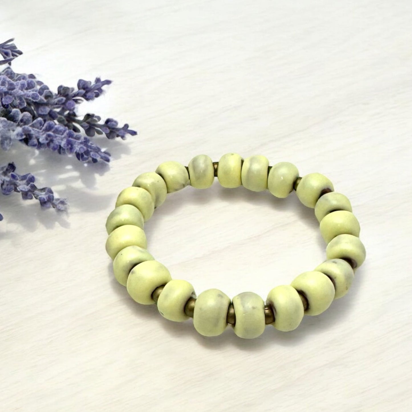 Butter Yellow Ceramic Bracelet