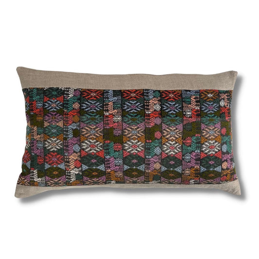 Huipil & Hemp Throw Pillow Cover