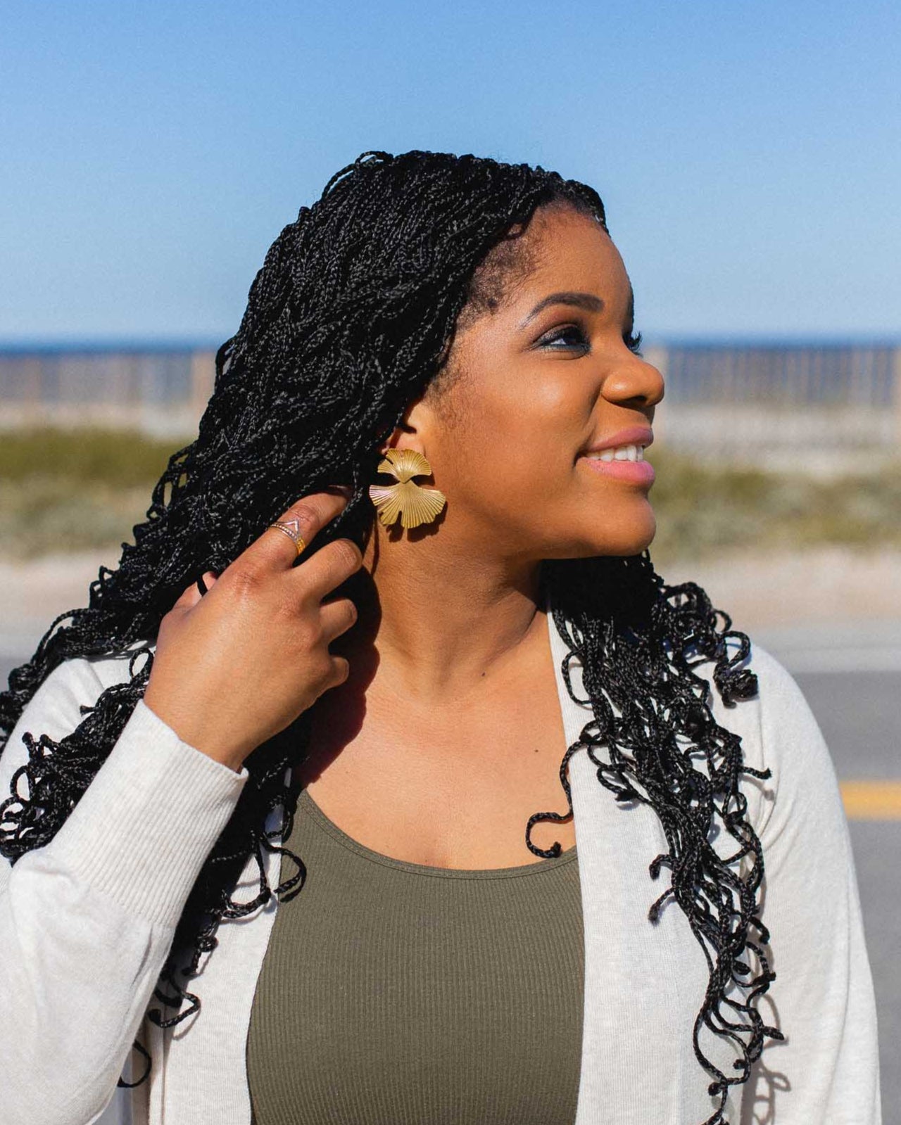 Ginkgo Leaf Earrings - Gold