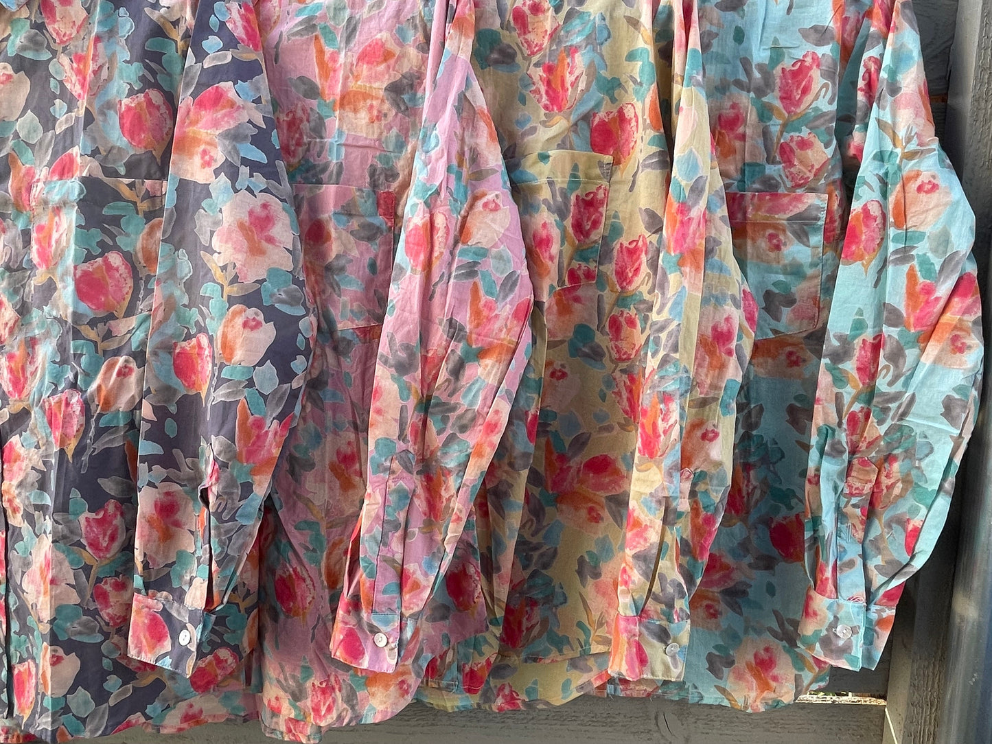 Good Boyfriend Shirt - Watercolor Floral Glacier Blue