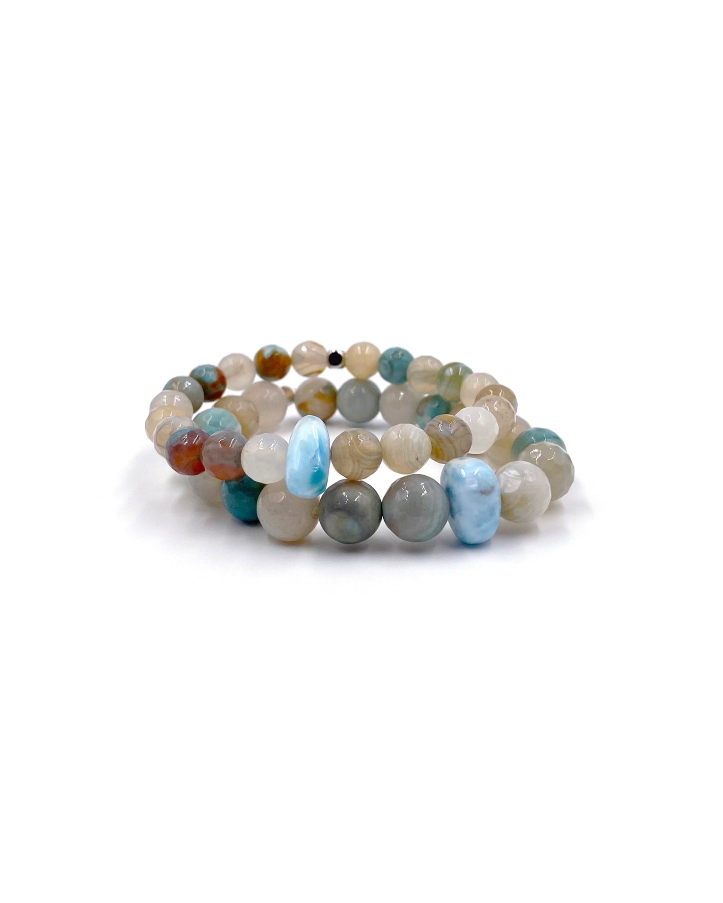 Hope Ocean Teal Banded Agate Bracelet