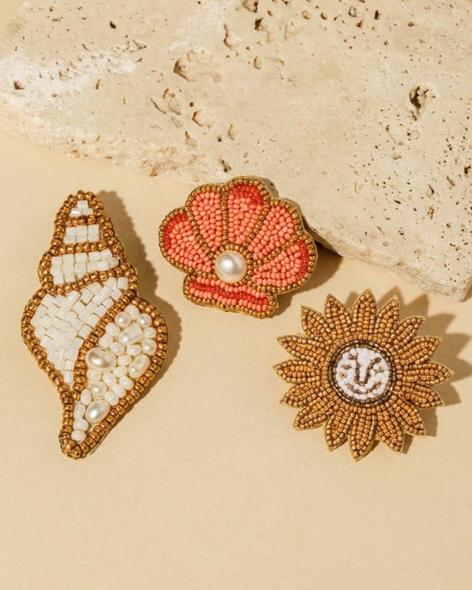 Sun & Sea Brooch Set